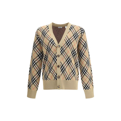 Cardigan en laine à carreaux d'archives Burberry
