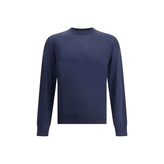 Dsquared2 Virgin Wool Sweater Embroidered D2 Logo - Regular