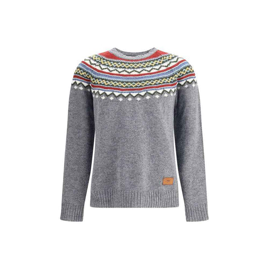 DSQUARED2 Knit Sweater Virgin Wool Nordic Patch Detail