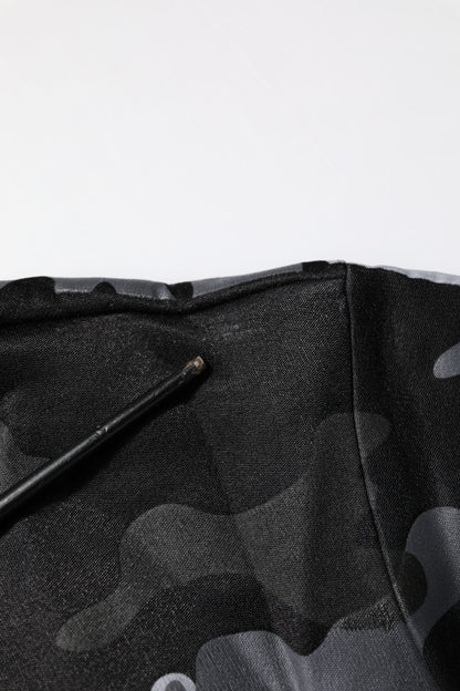 Dolce &amp; Gabbana Black Camouflage Pullover Sweatshirt Sweater