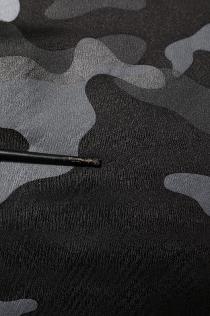 Dolce &amp; Gabbana Black Camouflage Pullover Sweatshirt Sweater