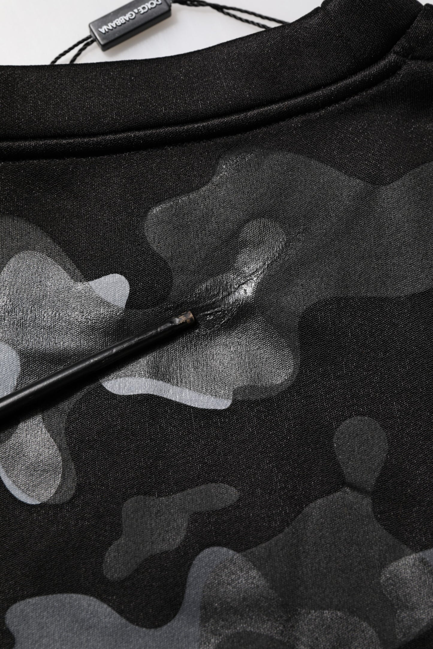 Dolce &amp; Gabbana Black Camouflage Pullover Sweatshirt Sweater