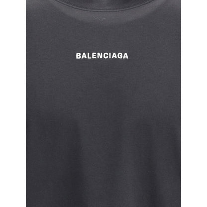 T-shirt Balenciaga avec logo imprimé sur le devant et le dos