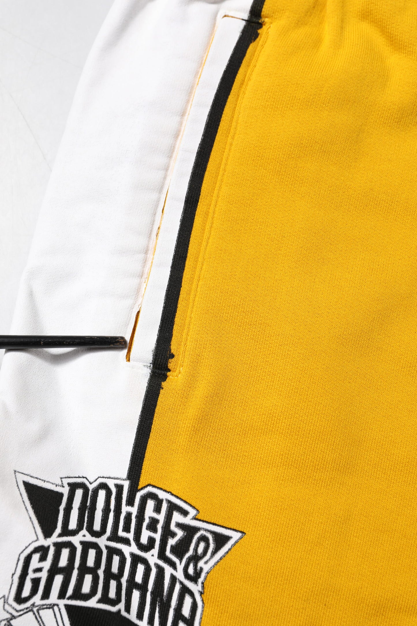 Pantalon de jogging en coton jaune Dolce &amp; Gabbana