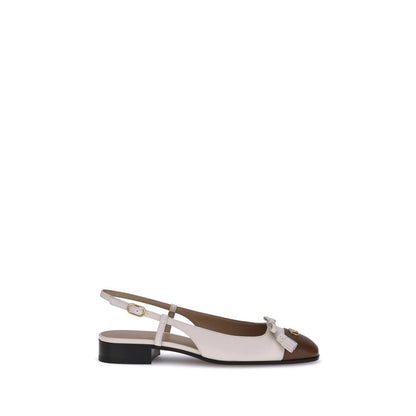 Valentino Garavani Valet Du Roi Ballerinas Leer Zwart