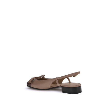 Valentino Garavani Valet Du Roi Leer Ballerinas Zwart