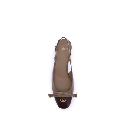 Valentino Garavani Valet Du Roi Leer Ballerinas Zwart