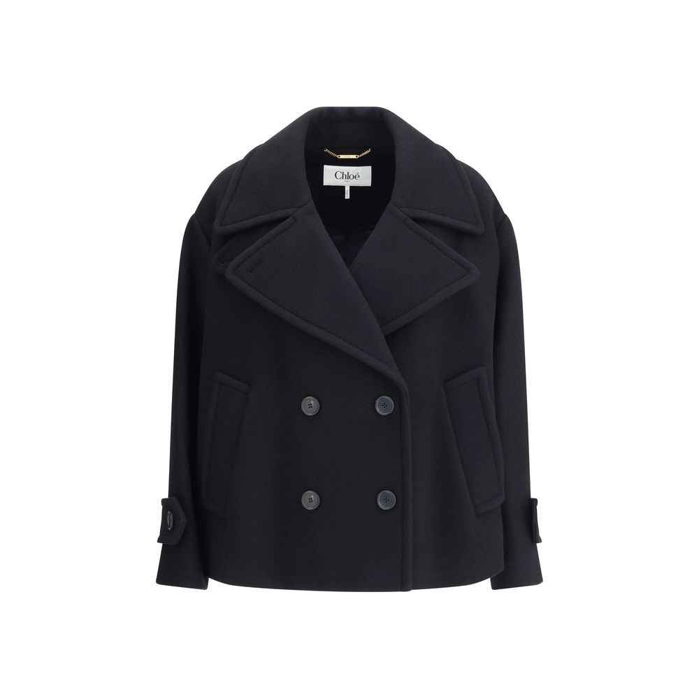 Chloé Oversize Short Coat Soft Wool Coat - Timeless