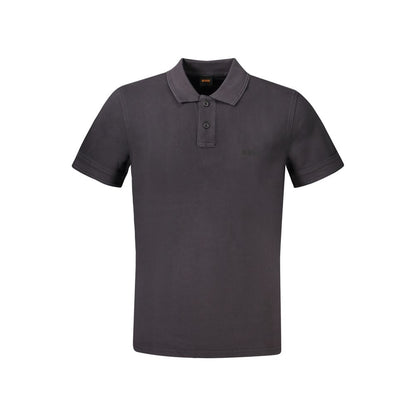 Polo en coton noir Hugo Boss