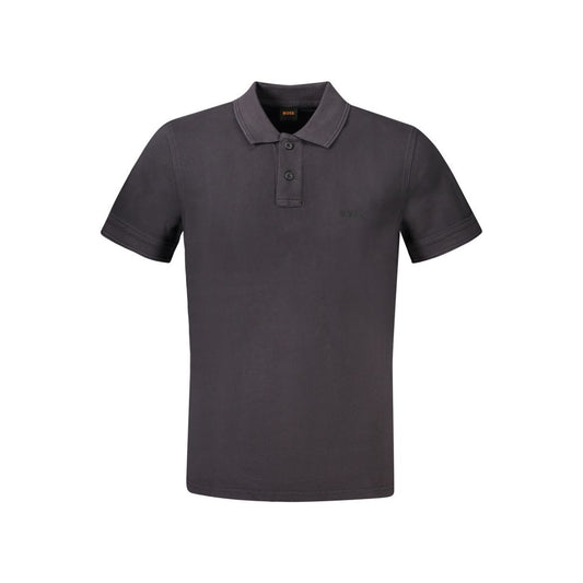 Polo en coton noir Hugo Boss