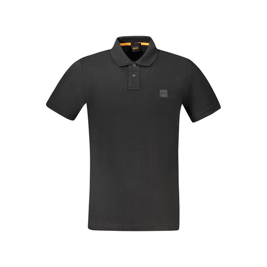 Polo en coton noir Hugo Boss