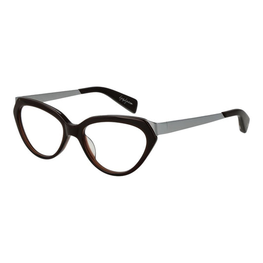 Montures de lunettes unisexes marron Yohji Yamamoto