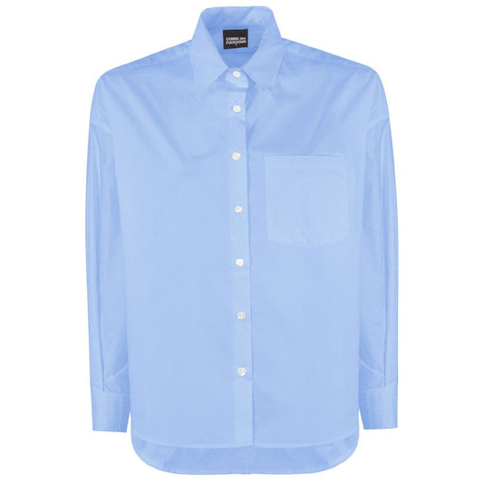 Chemise en coton bleu Comme des Garçons Fuckdown