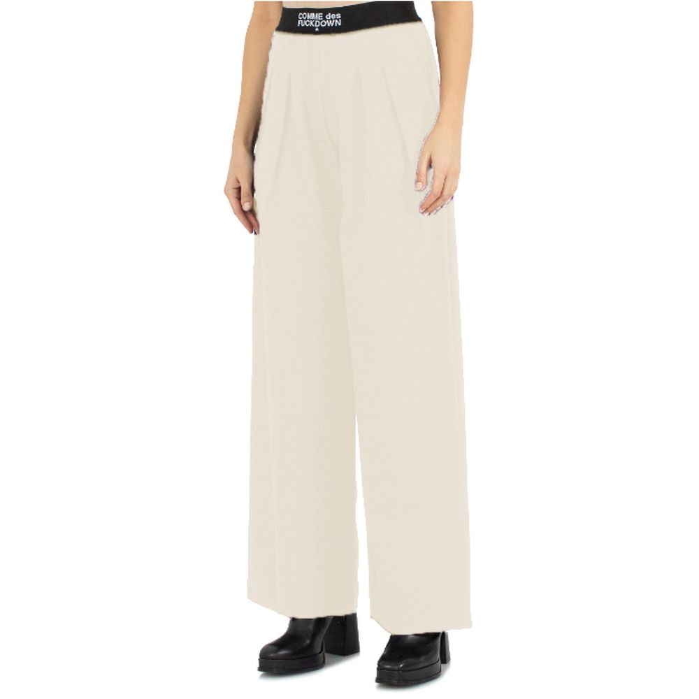Comme Des Fuckdown Beige Polyester Jeans & Pant by Comme Des Fuckdown