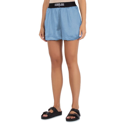 Short en polyester bleu Comme des Garçons Fuckdown