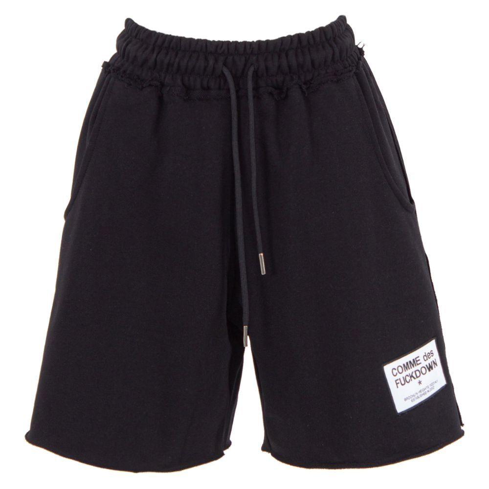 Short en coton noir Comme des Garçons Fuckdown