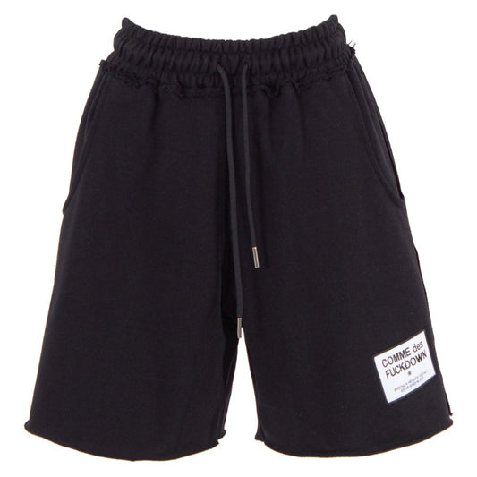 Short en coton noir Comme des Garçons Fuckdown