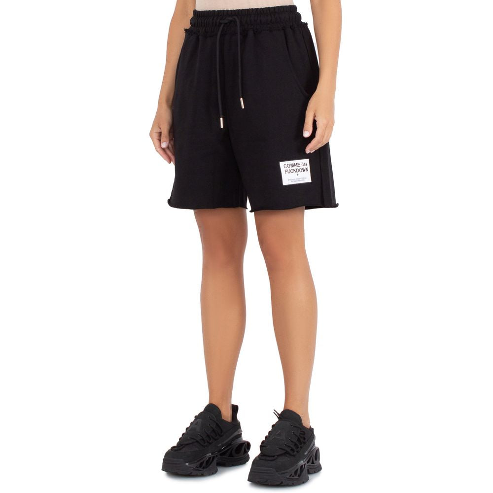 Short en coton noir Comme des Garçons Fuckdown