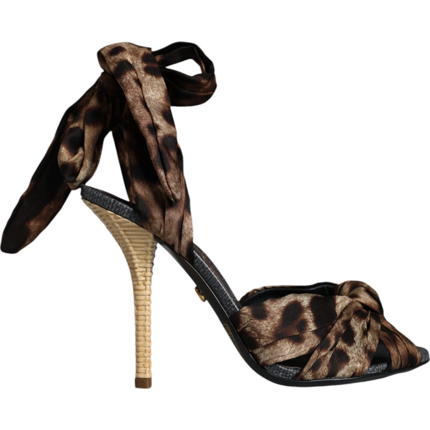 Dolce &amp; Gabbana Brown Leopard Keira Heels Sandals Shoes