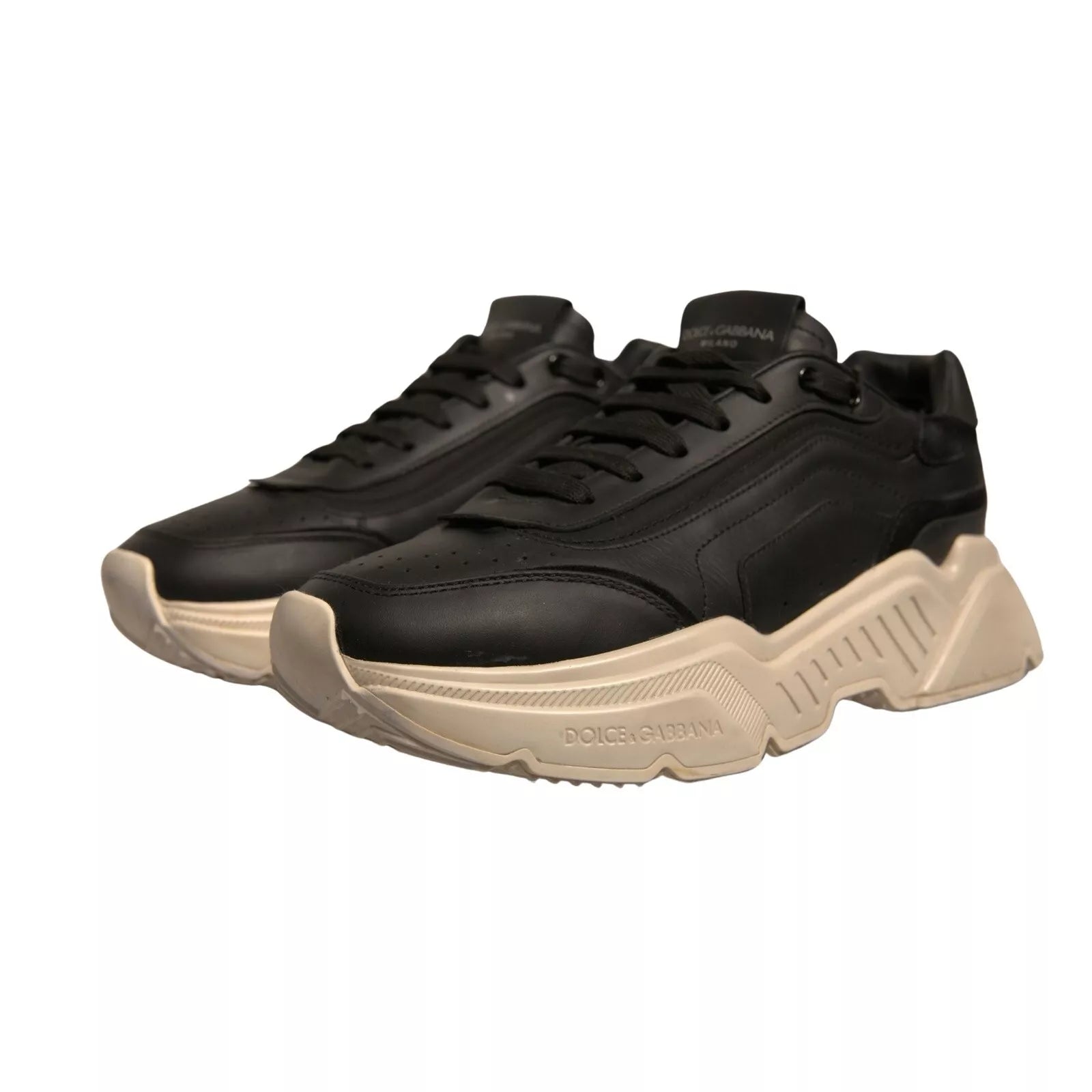 Dolce & Gabbana Black White Daymaster Low Top Sneaker Shoe by Dolce & Gabbana