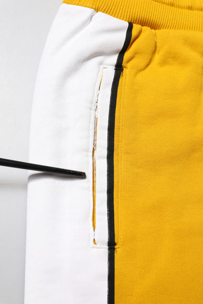 Pantalon de jogging en coton jaune Dolce &amp; Gabbana avec logo