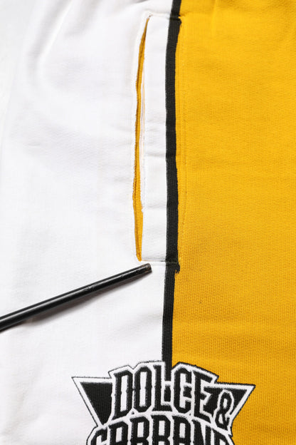 Pantalon de jogging skinny en coton jaune Dolce &amp; Gabbana