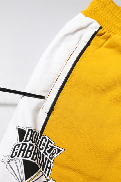 Pantalon de jogging en coton jaune Dolce &amp; Gabbana