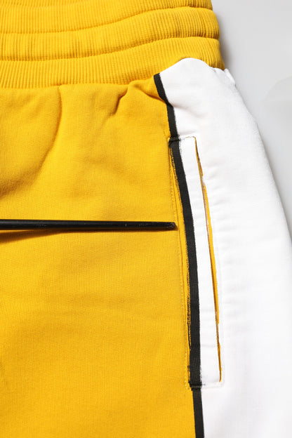 Pantalon de jogging imprimé en coton jaune Dolce &amp; Gabbana