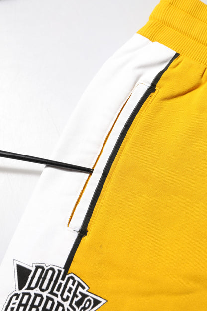 Pantalon de jogging imprimé en coton jaune Dolce &amp; Gabbana