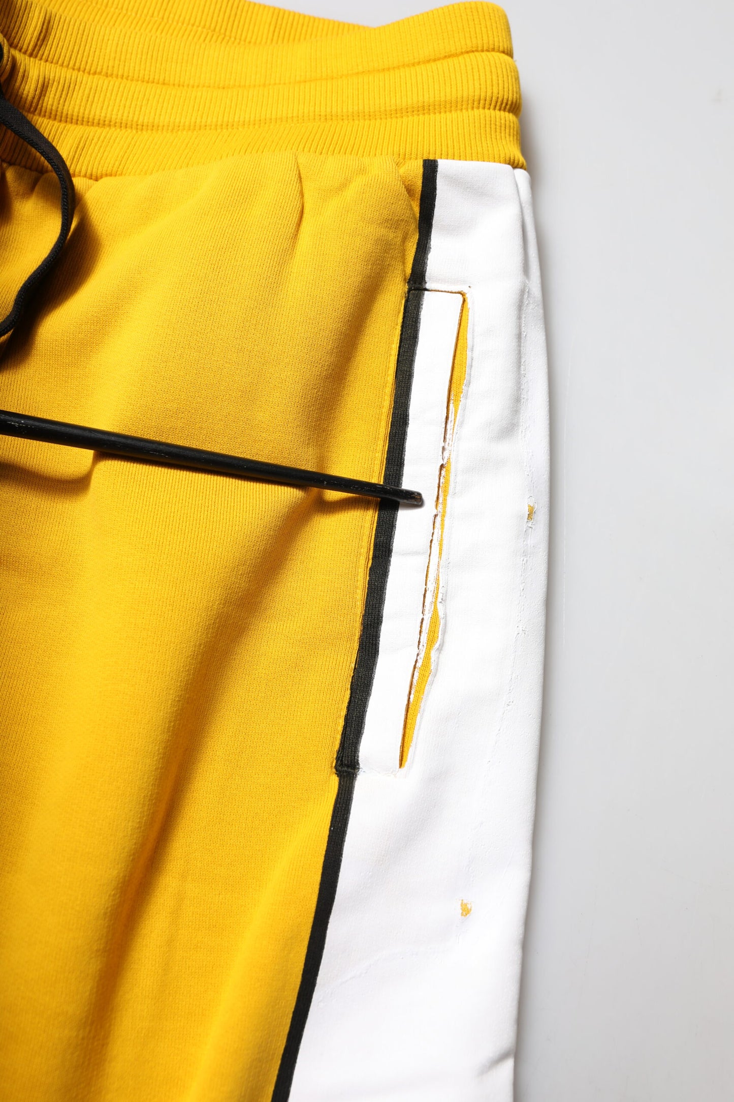 Pantalon de jogging en coton jaune imprimé Dolce &amp; Gabbana