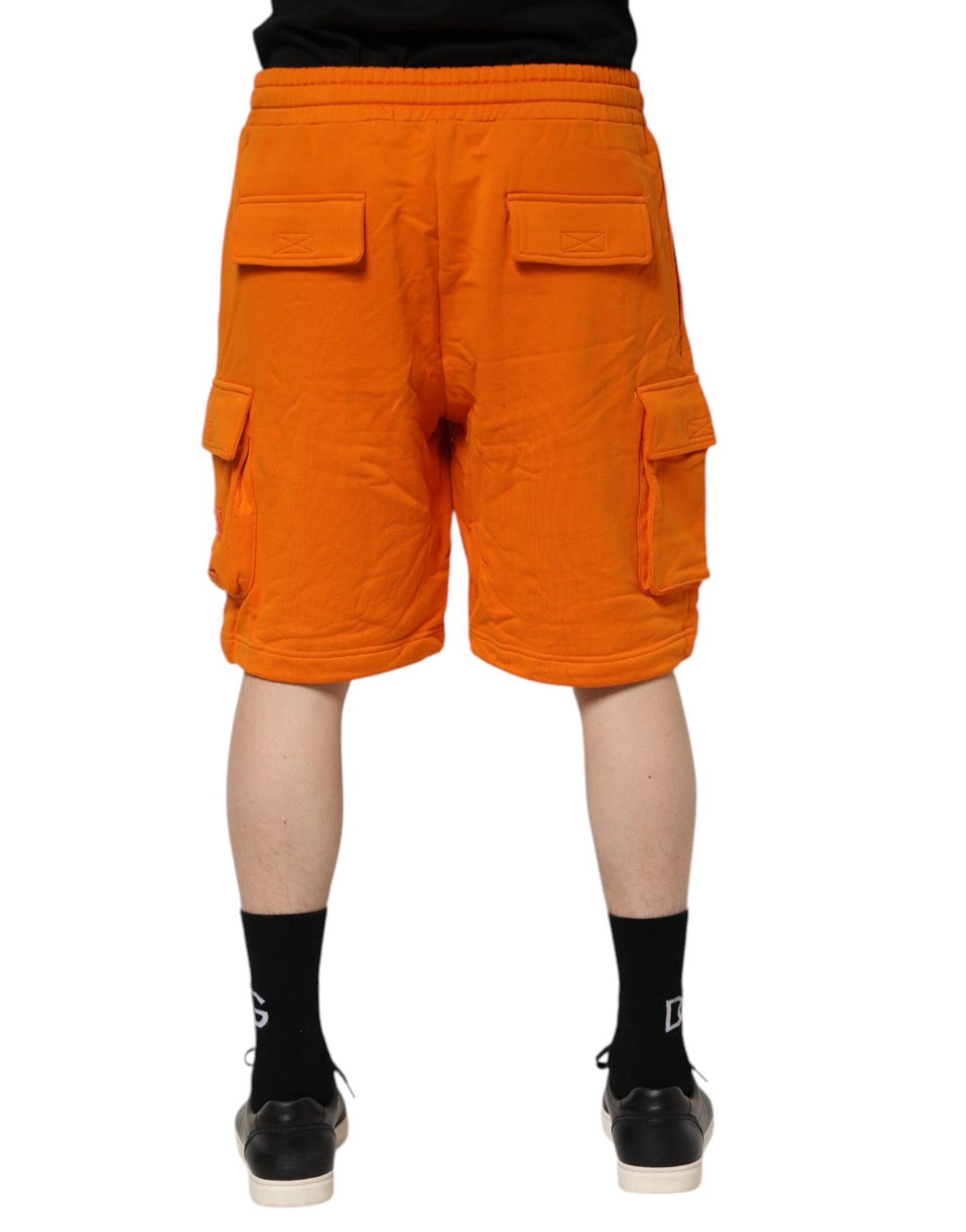 Dolce &amp; Gabbana Orange Cotton Men Casual Cargo Bermuda Shorts