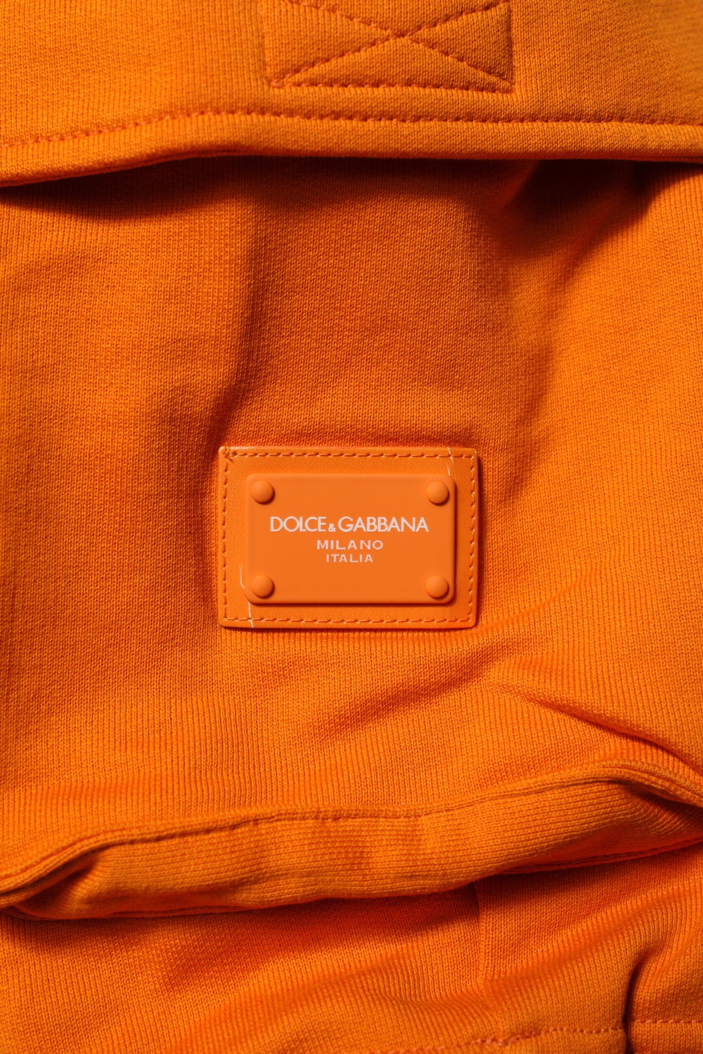 Dolce &amp; Gabbana Orange Cotton Men Casual Cargo Bermuda Shorts
