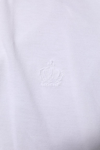 T-shirt à manches courtes et col blanc Dolce &amp; Gabbana pour homme avec couronne