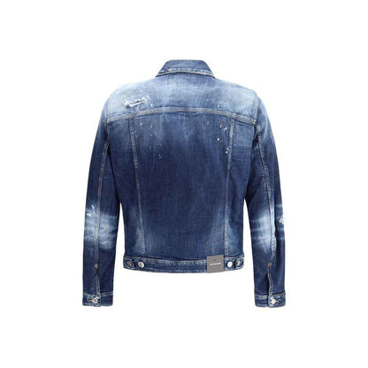 Dsquared2 Dan Denim Jacket - Used Wash With Color Splashes