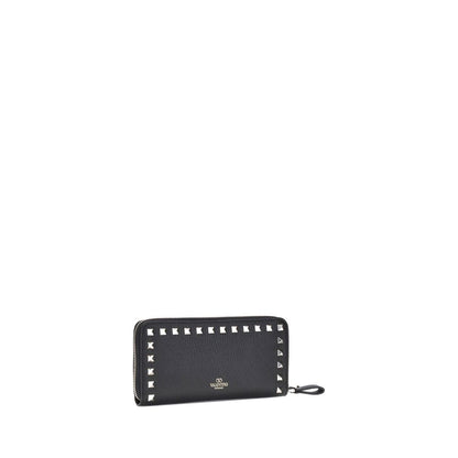 Valentino Garavani Rockstud Portemonnee Leder Zwart Luxe
