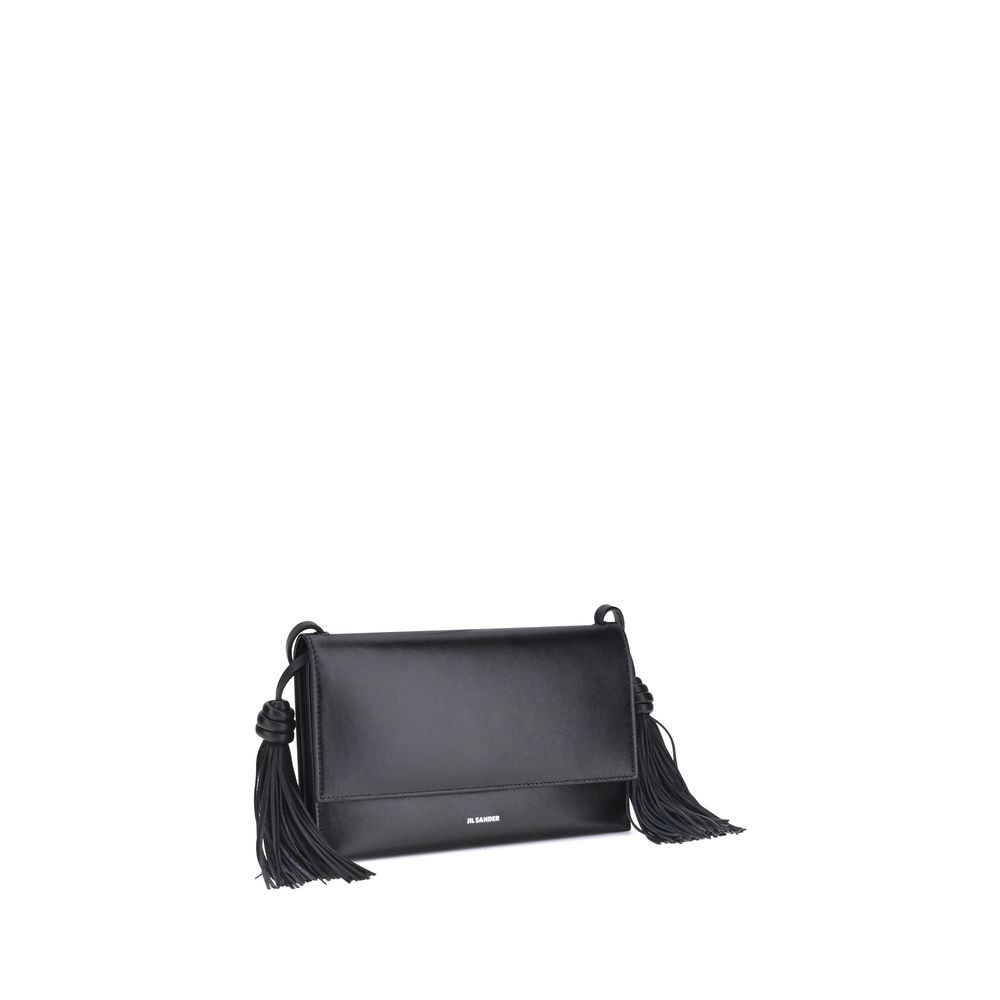 Jil Sander Tassel Leather Shoulder Bag Minimalist Luxury