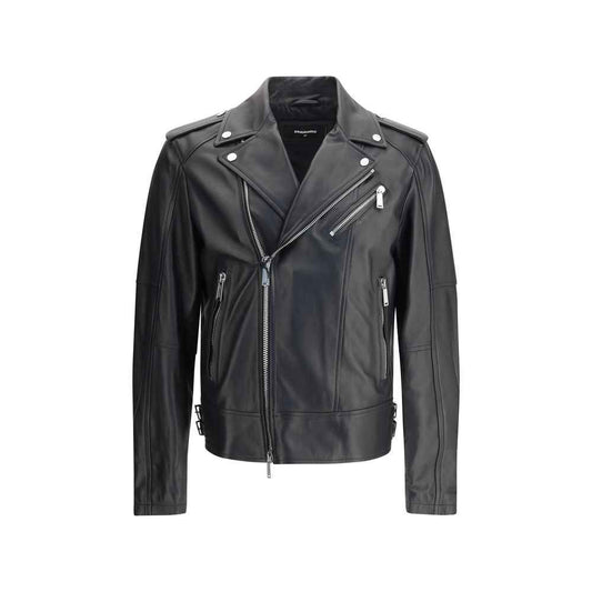 Dsquared2 Kiodo Leather Jacket Luxury Black Edition