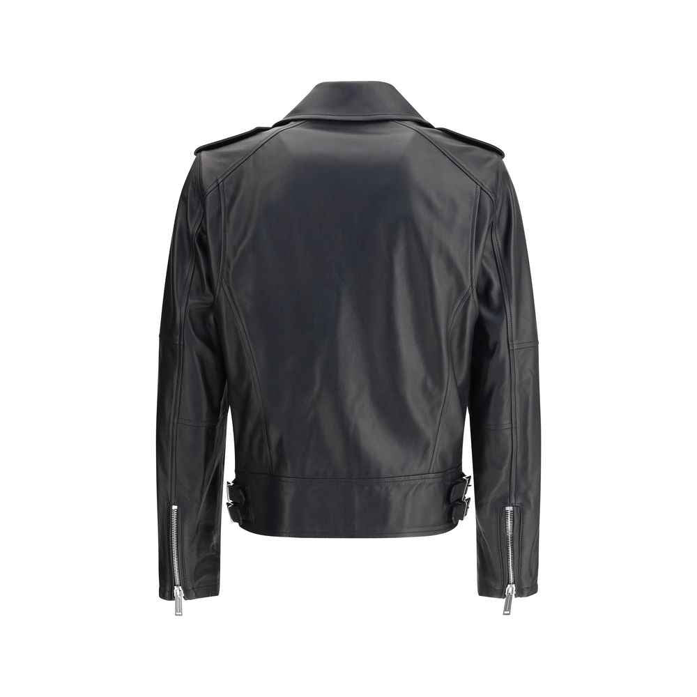 Dsquared2 Kiodo Leather Jacket Luxury Black Edition