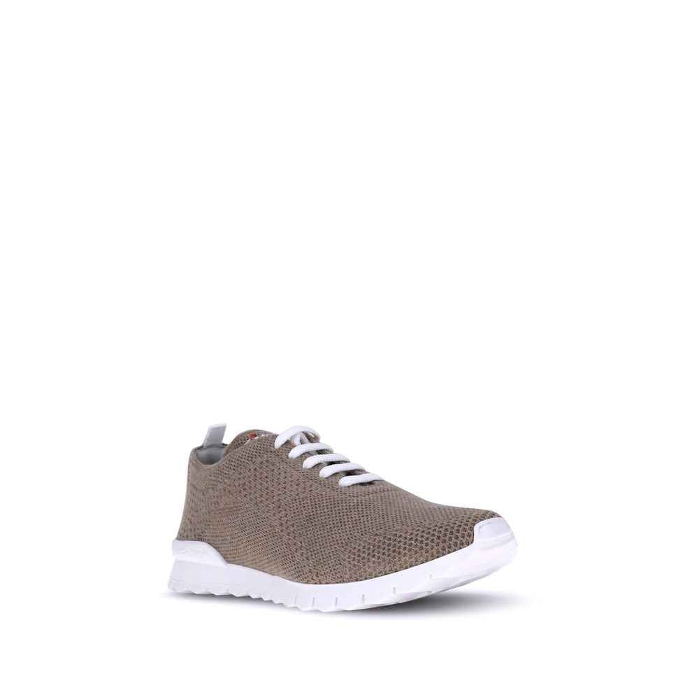 Cotton Sneakers Kiton Luxury Neapolitan Craftsmanship White