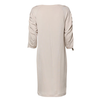 Robe fourreau en viscose ivoire Roberto Cavalli, longueur genou