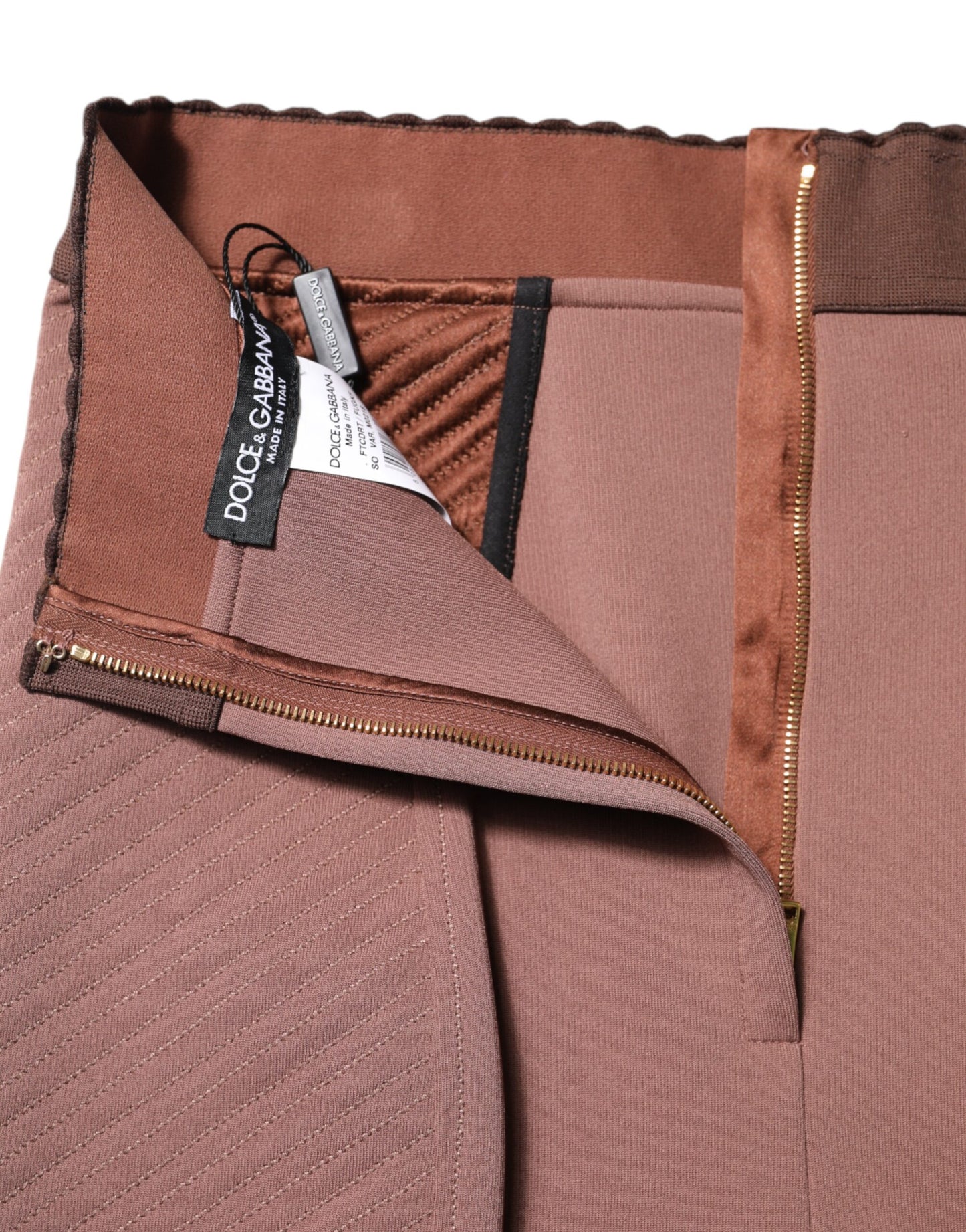 Dolce &amp; Gabbana Brown Viscose High Waisted Hot Pants Shorts