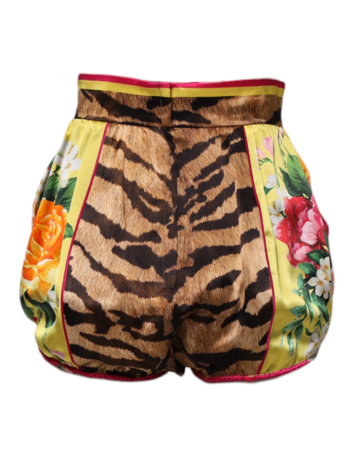 Dolce &amp; Gabbana Multicolor Floral High Waist Hot Pants Shorts