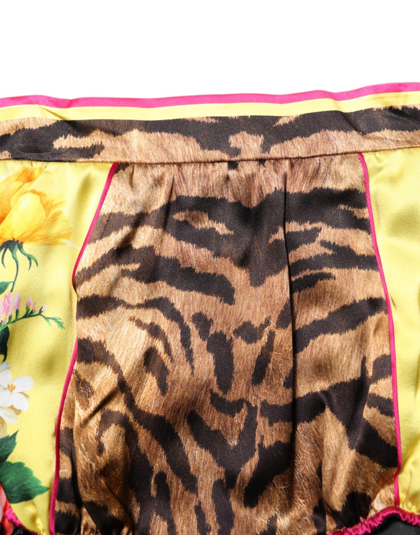 Dolce &amp; Gabbana Multicolor Floral High Waist Hot Pants Shorts