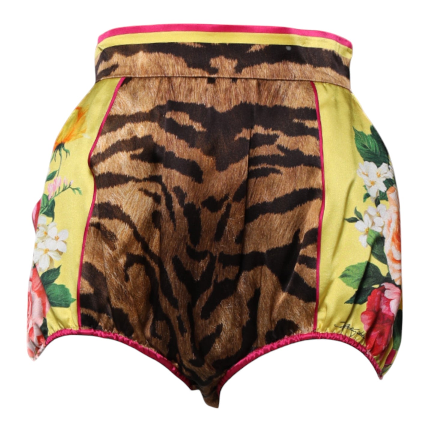 Dolce &amp; Gabbana Multicolor Floral High Waist Hot Pants Shorts