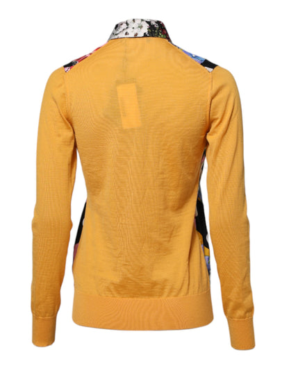 Dolce &amp; Gabbana Multicolor Floral Long Sleeves Polo Top