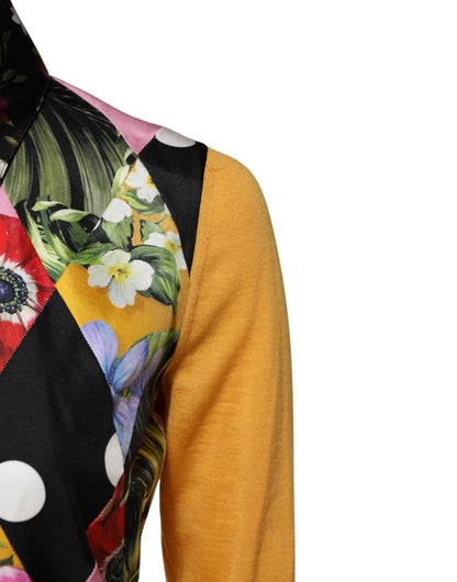 Dolce &amp; Gabbana Multicolor Floral Long Sleeves Polo Top