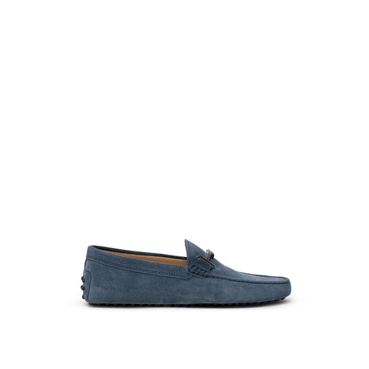 Tod's Blue Suede Leather Moccassin by Tod's