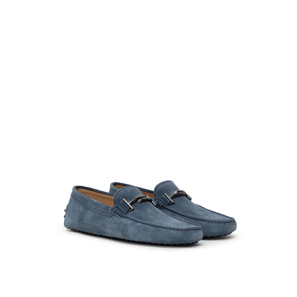Tod's Blue Suede Leather Moccassin by Tod's