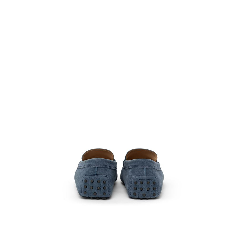 Tod's Blue Suede Leather Moccassin by Tod's