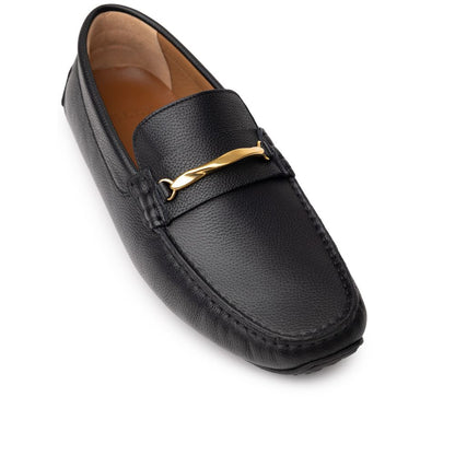 Bally Black Leather Moccassin by Bally